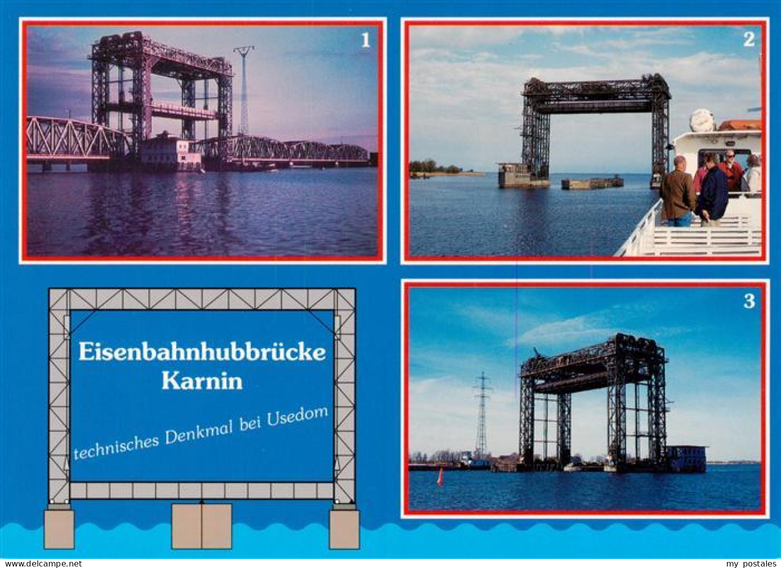 Karnin Usedom Mecklenburg-Vorpommern Eisenbahnhubbruecke Hubbruecke Usedom Stett