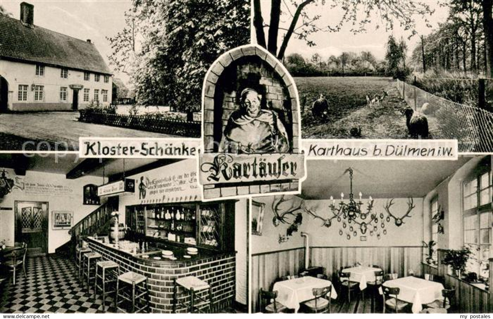Karthaus Duelmen Kloster-Schaenke Reklamekarte