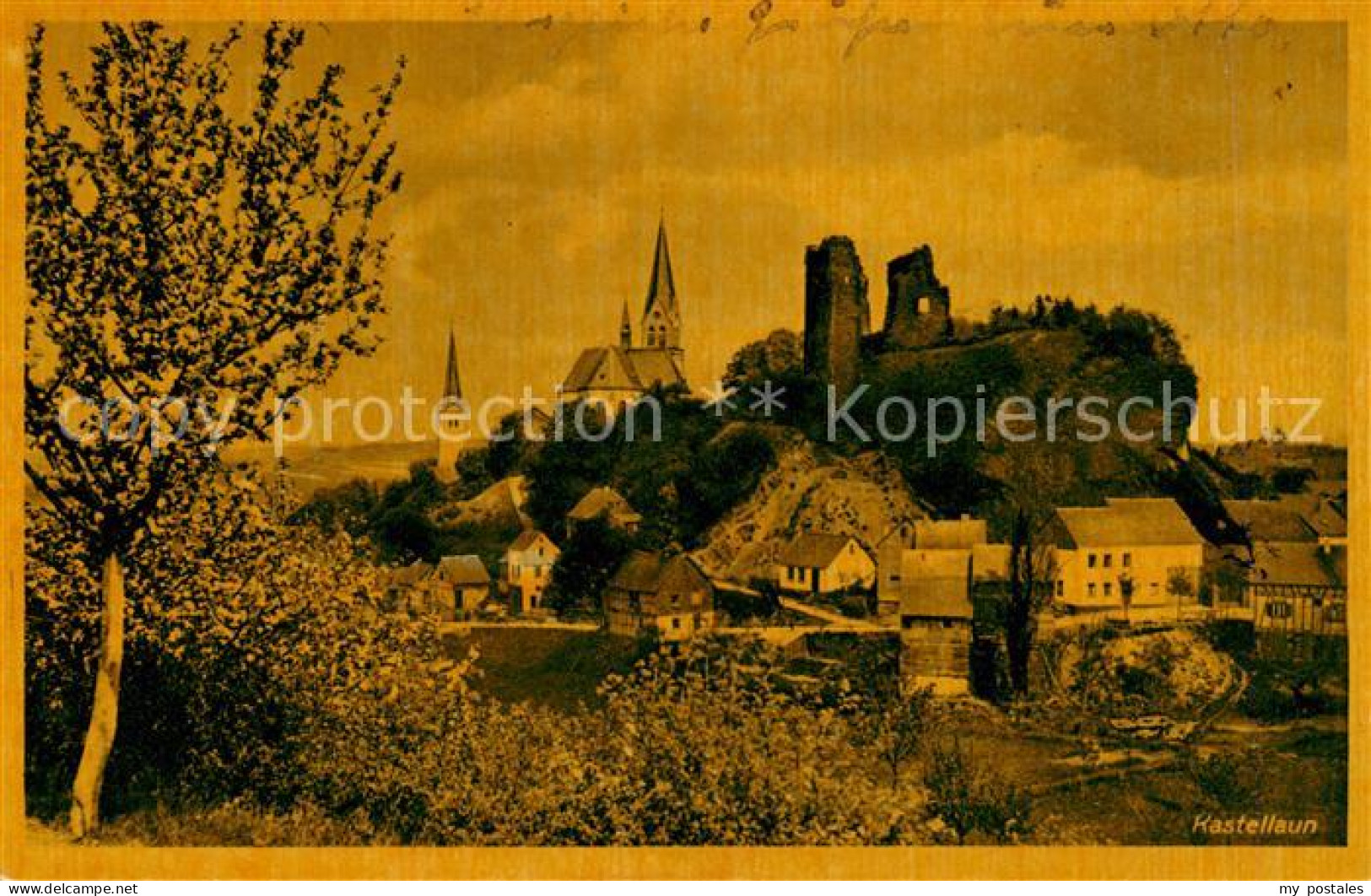 Kastellaun Hunsrueck Burgruine Kirche