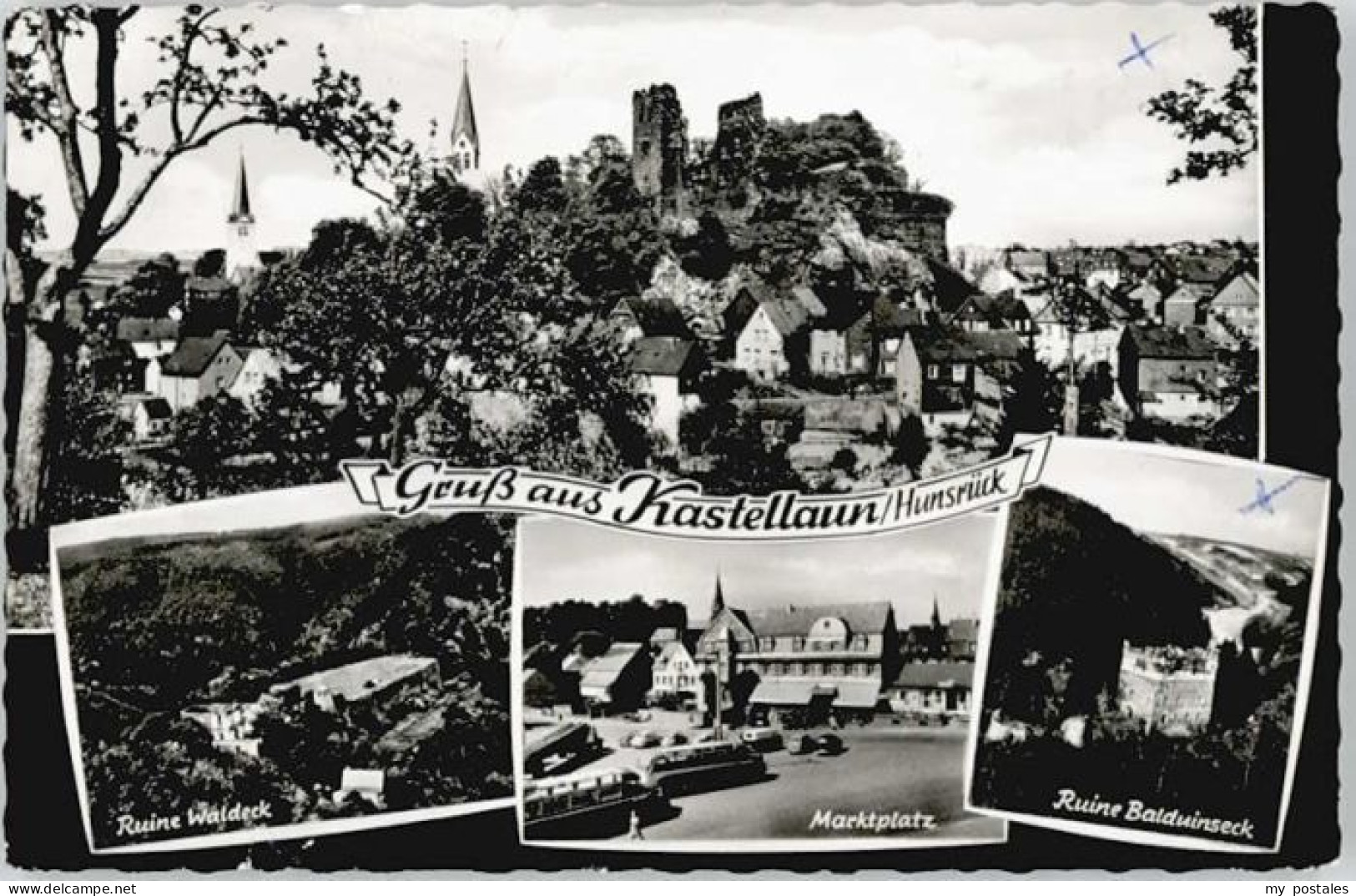 Kastellaun Hunsrueck Kastellaun Ruine Waldeck Marktplatz Ruine Balduinseck