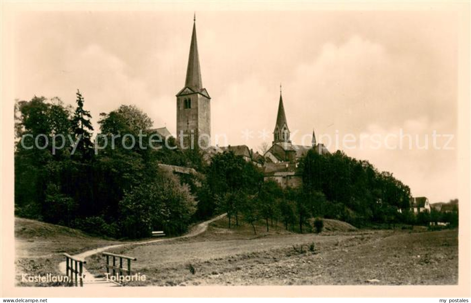 Kastellaun Hunsrueck Teilansicht mit Kirchen