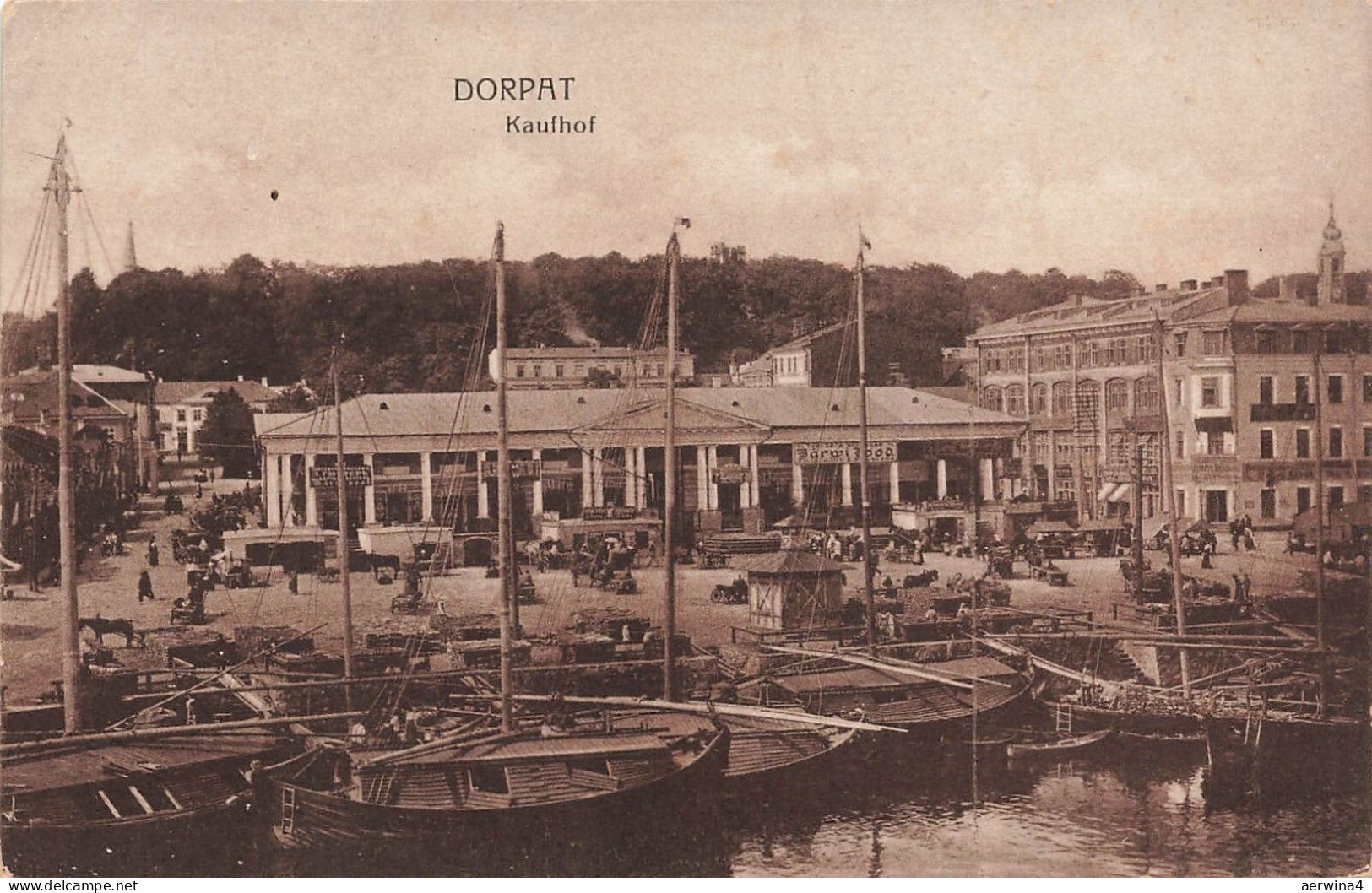 Kaufhof in Dorpat Tartu Estland Postkarte AK