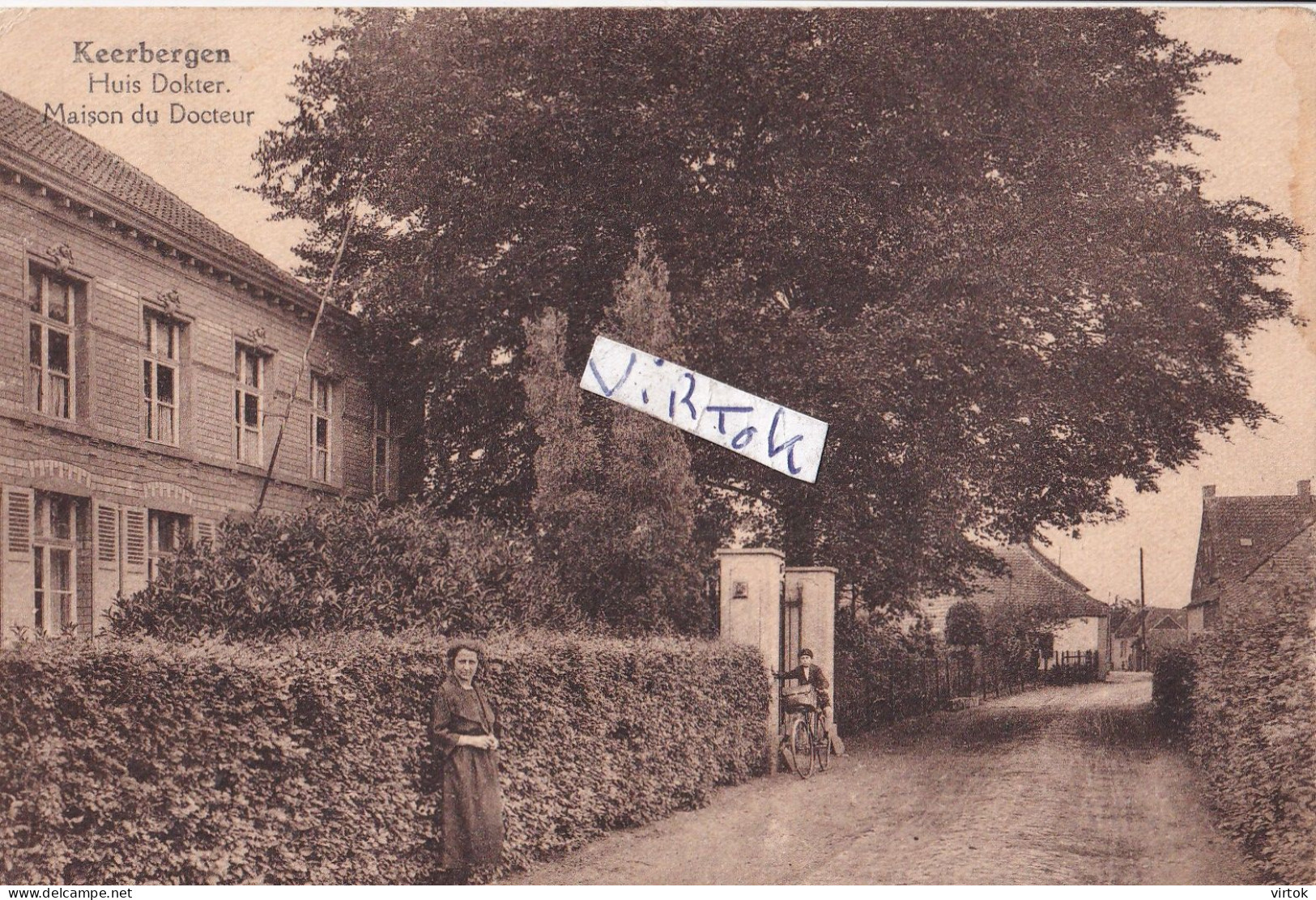 Keerbergen :   Huis dokter     (   19xx met zegel  beschadigd  )