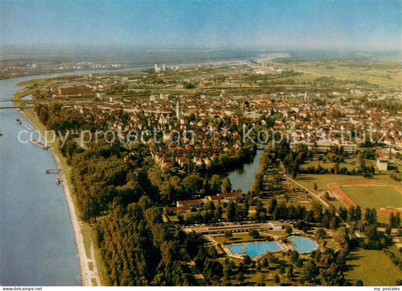 Kehl Rhein Fliegeraufnahme