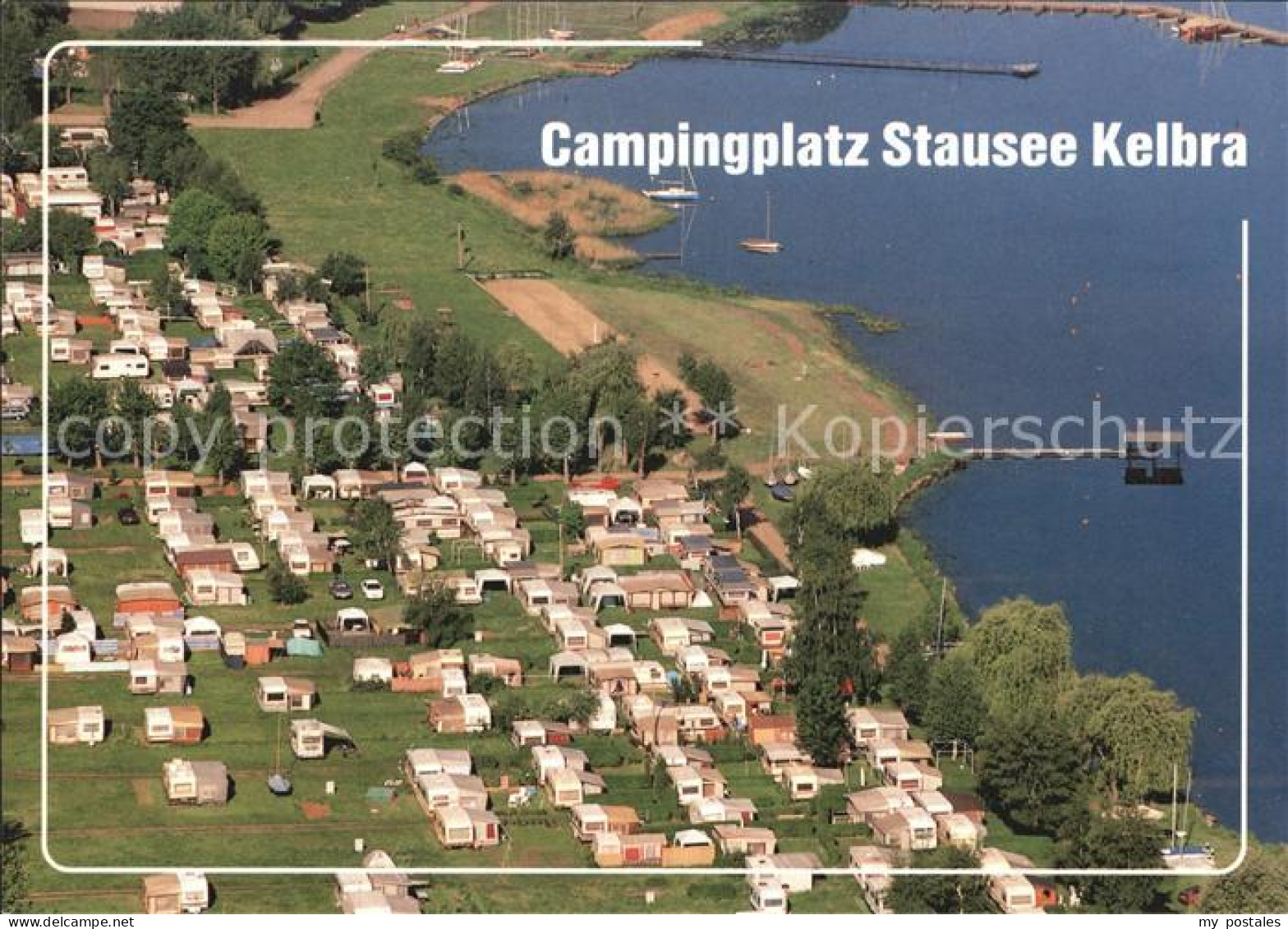 Kelbra Kyffhaeuser Fliegeraufnahme Camping Stausee