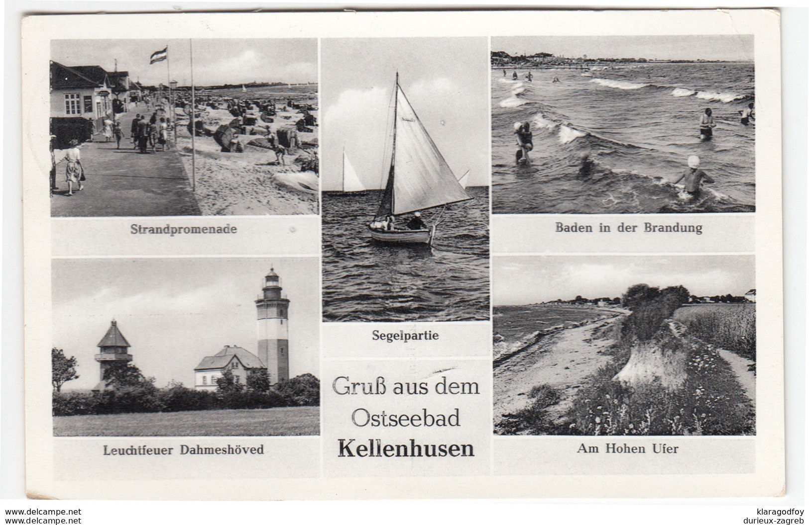 Kellenhusen old postcard travelled 1958 b170810