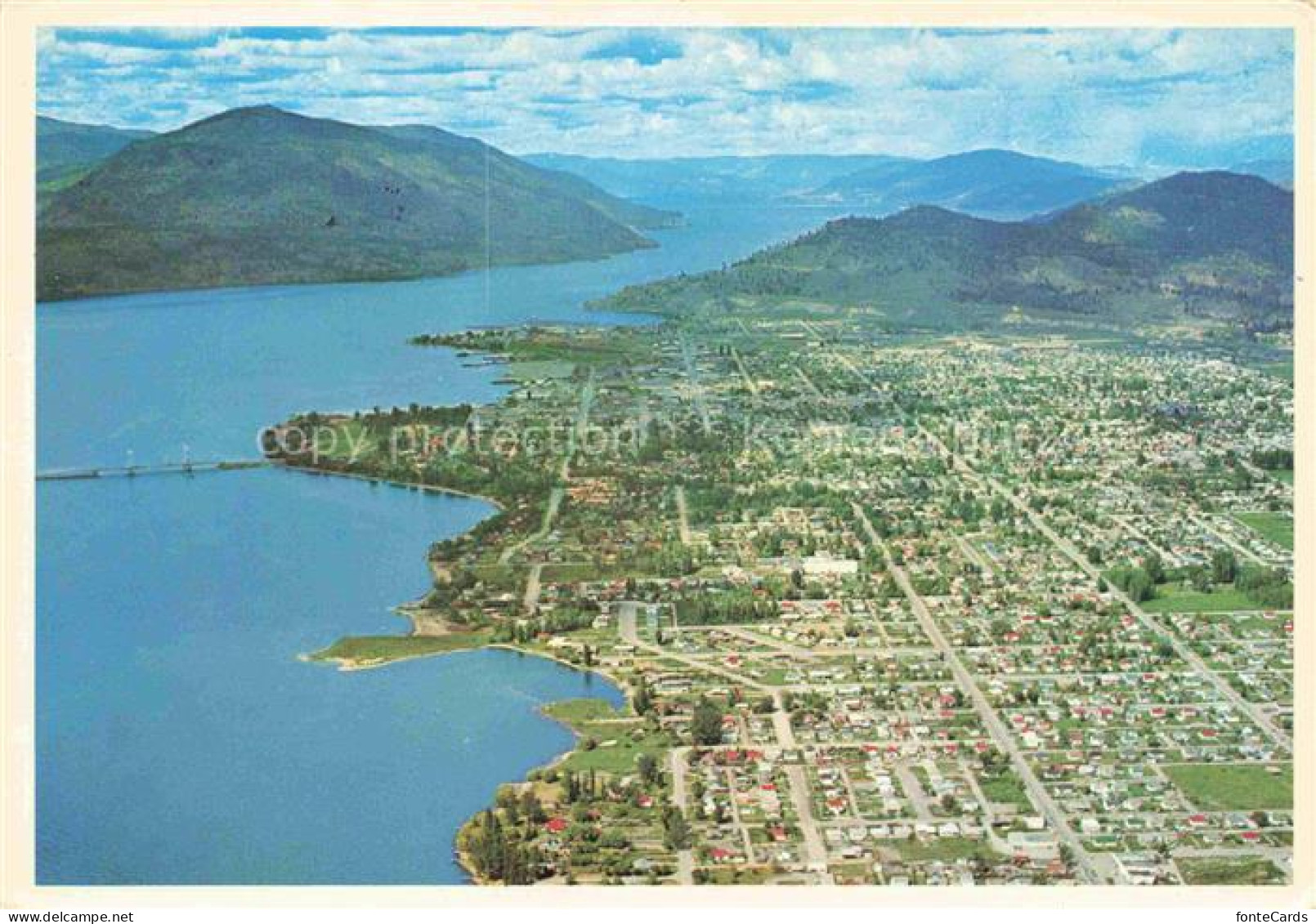 Kelowna British Columbia Canada Canada's Apple Capital Okanagan Lake aerial view