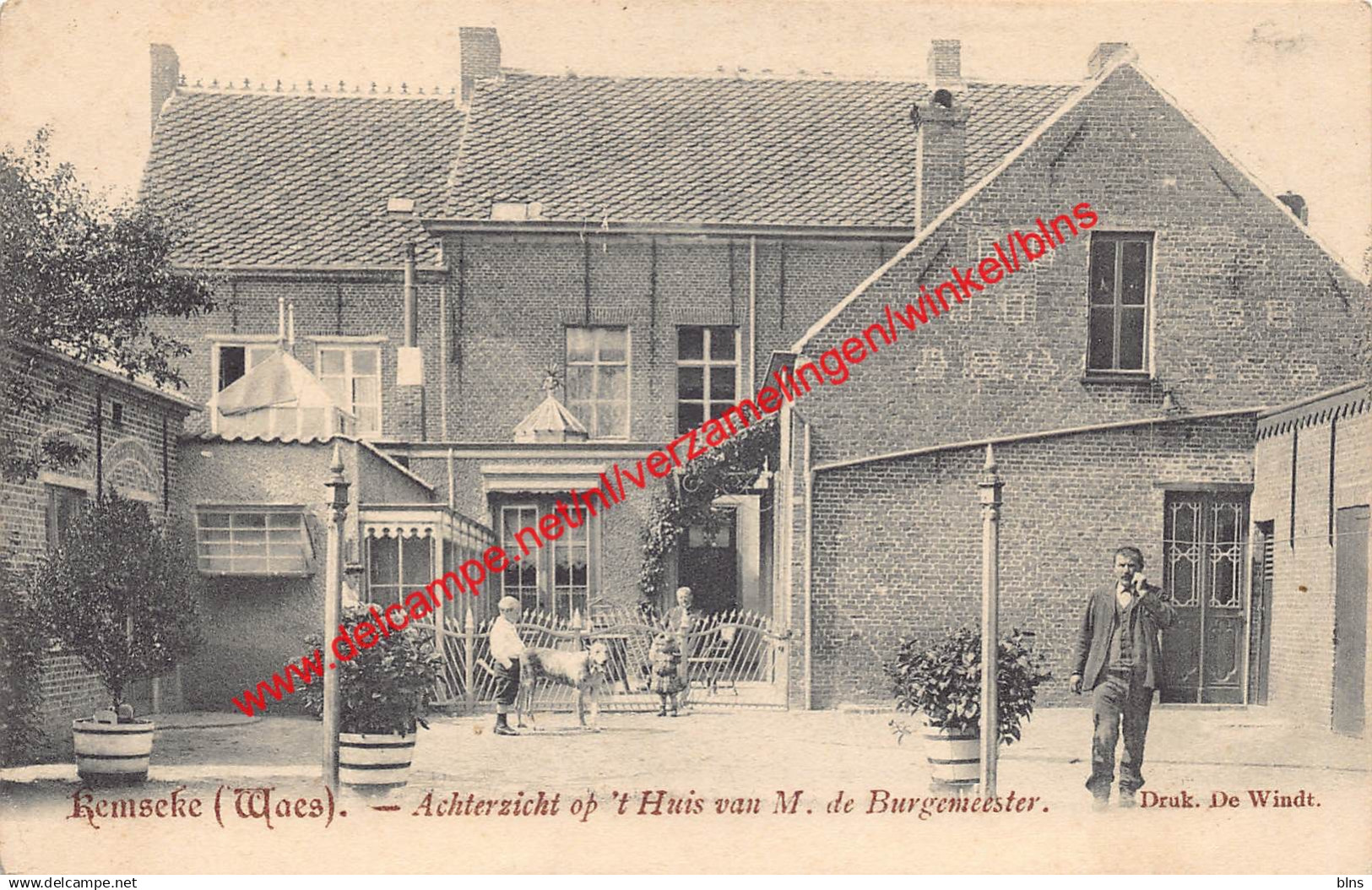 Kemseke - Achterzicht op 't huis van M. de Burgemeester - Kemzeke - Stekene