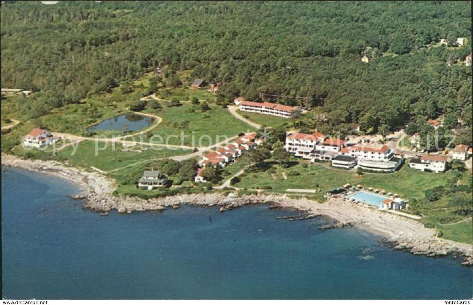 Kennebunkport Shawmut Inn Hotel Ocean Beach aerial view