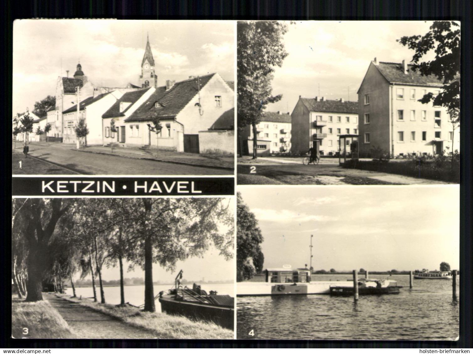 Ketzin/Havel, Strassenansichten, Uferpromenade, an der Fähre