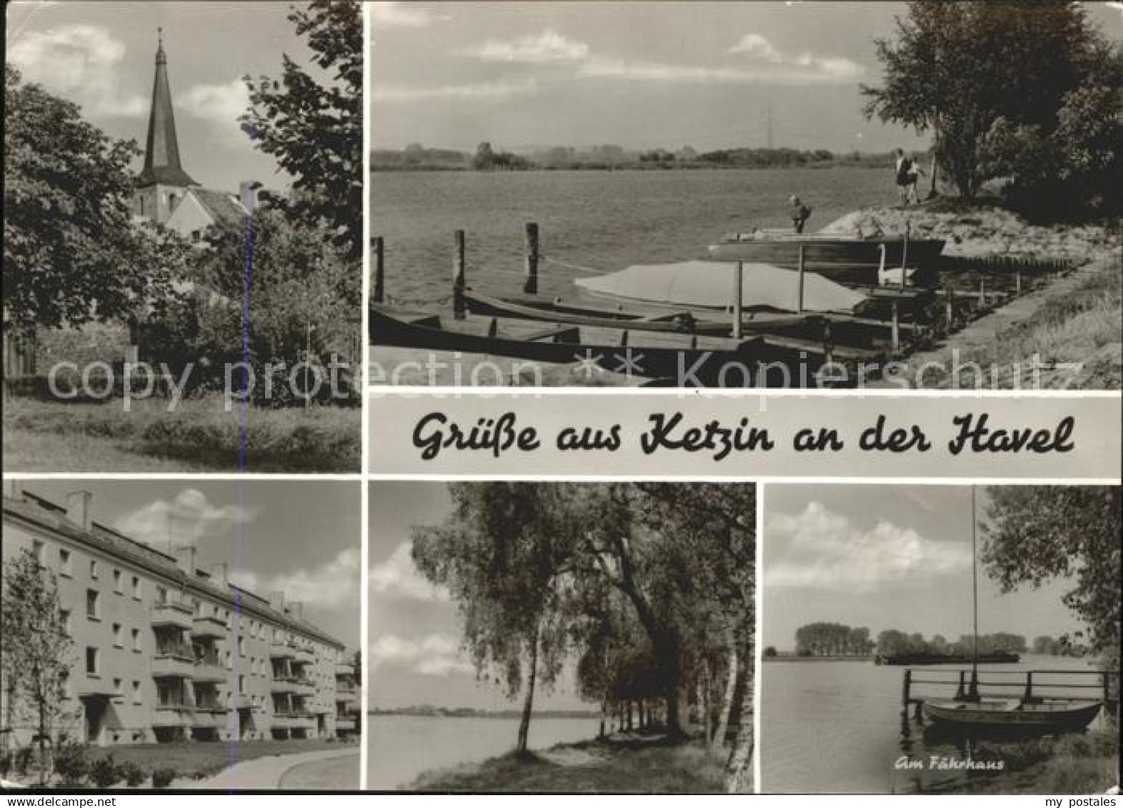 Ketzin Kirche Dorfpartie Havel Am Faehrhaus