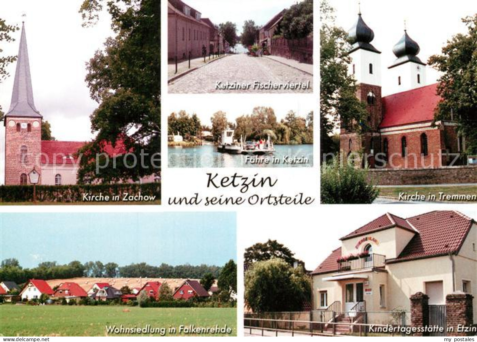 Ketzin Kirche Zachow Fischerviertel Faehre Wohnsiedlung Kindertagesstaette