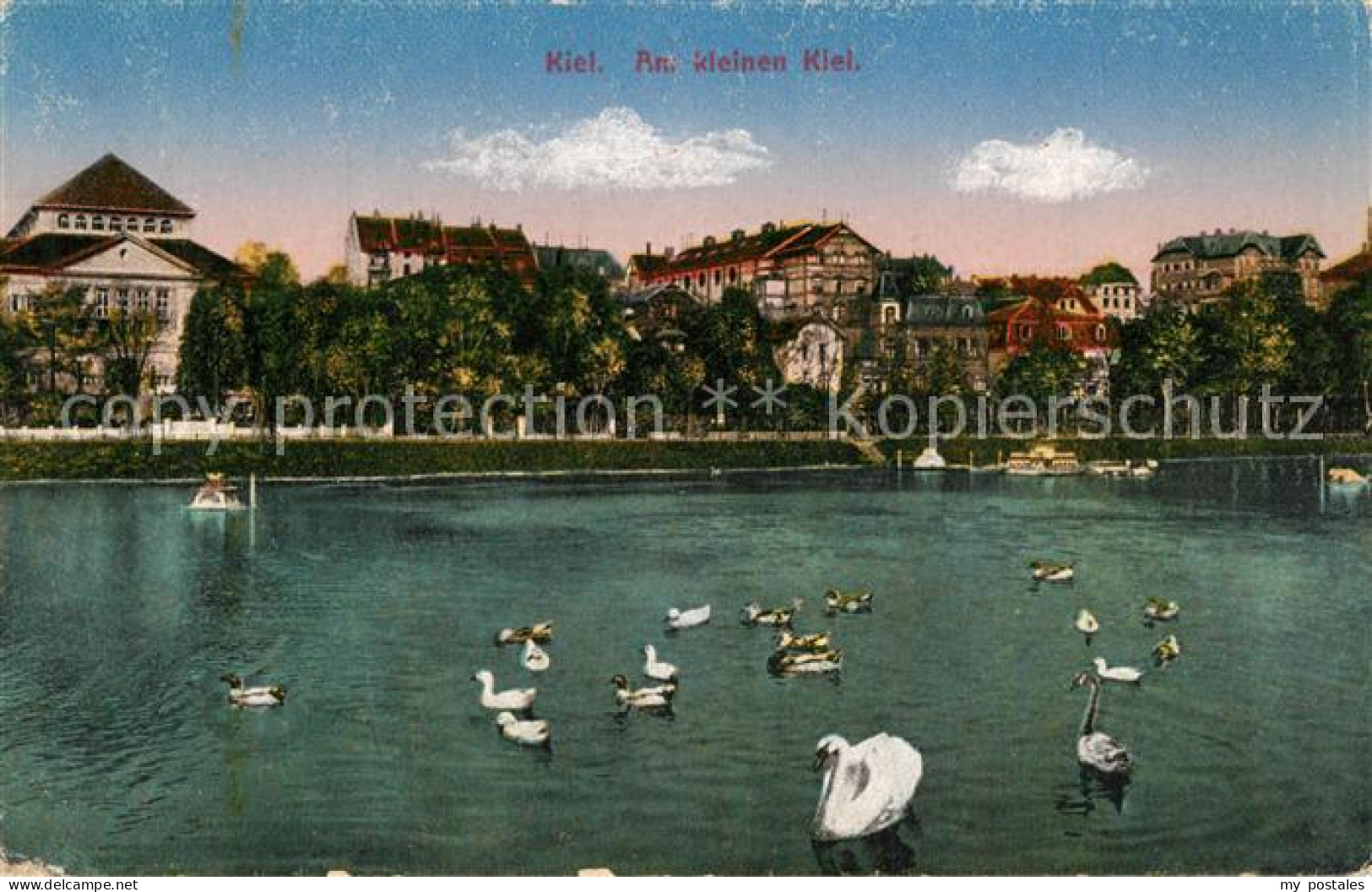 KIEL  CITY Am kleinen Kiel Schwaene