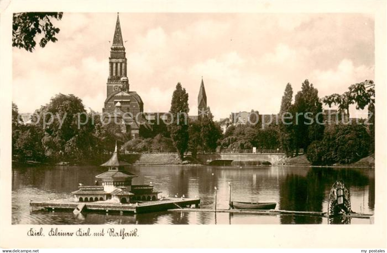 KIEL  CITY Kleiner Kiel mit Rathaus