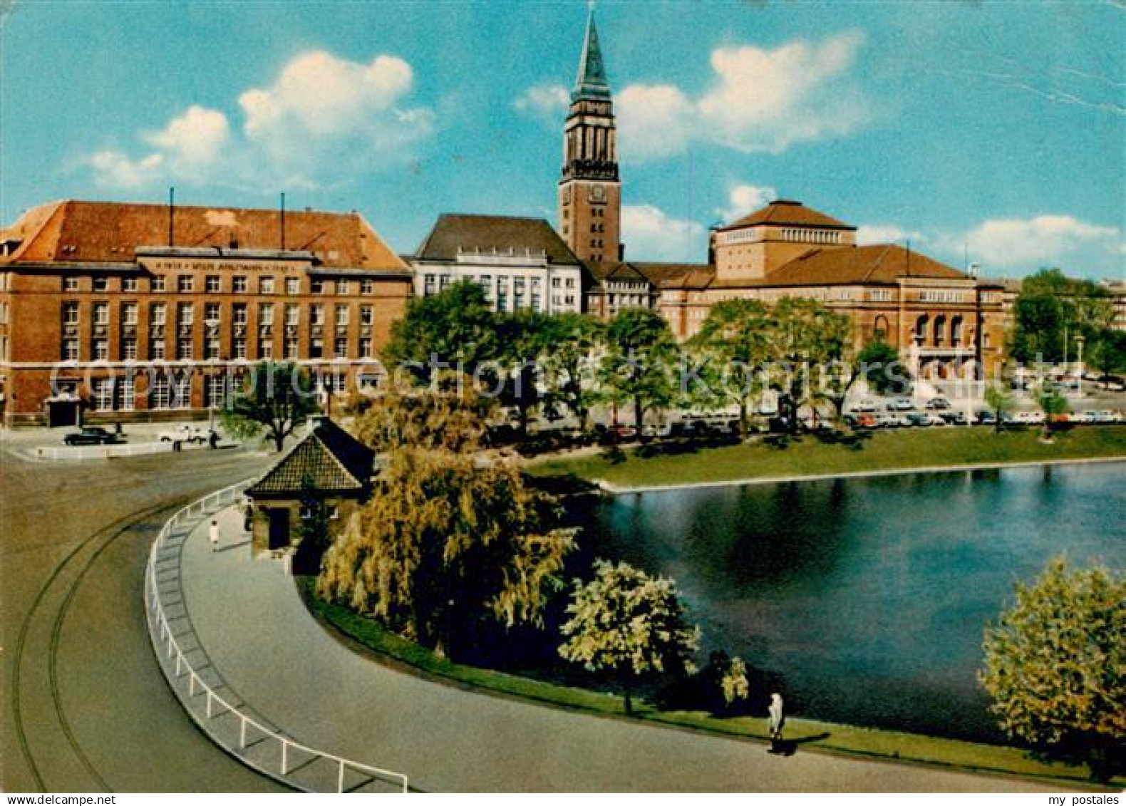 Kiel Kleiner Kiel mit Rathaus