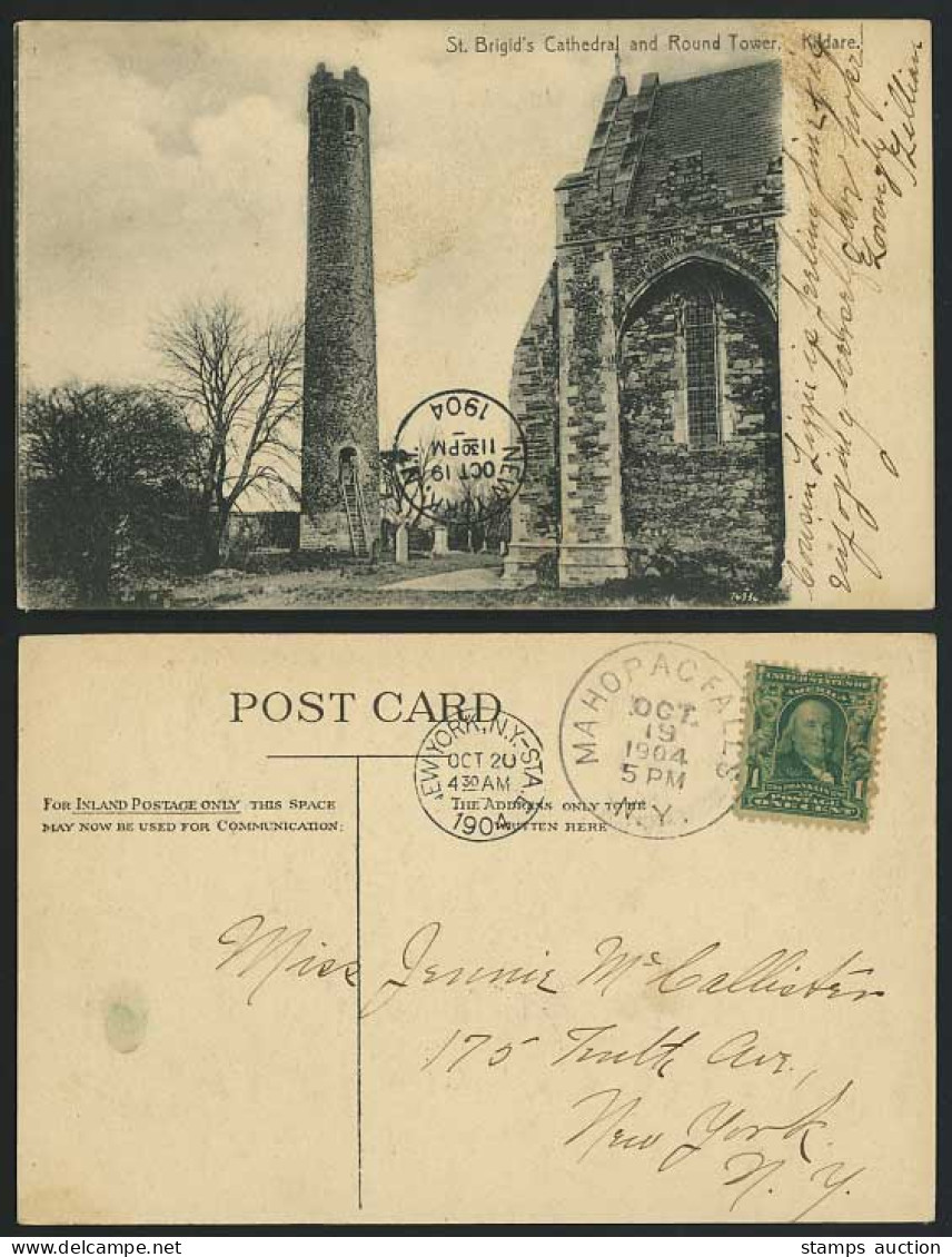 KILDARE ST BRIGID'S CATHEDRAL Round Tower 1904 Postcard