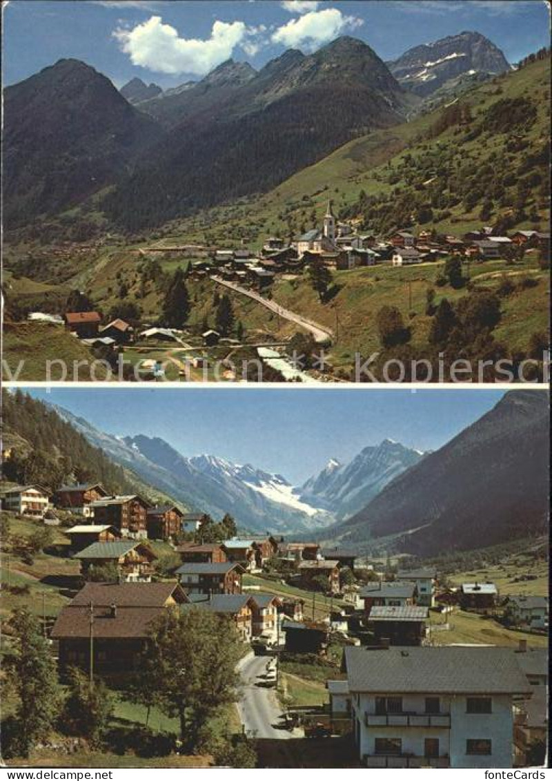 Kippel und Wiler Panorama Loetschental Alpen