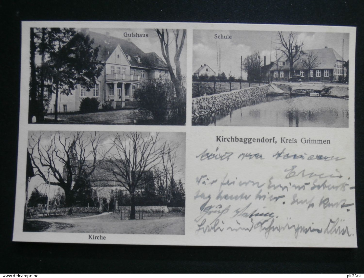 Kirchbaggendorf b. Grimmen i. Mecklenburg , ca. 1940 , Ansichtskarte , AK !!