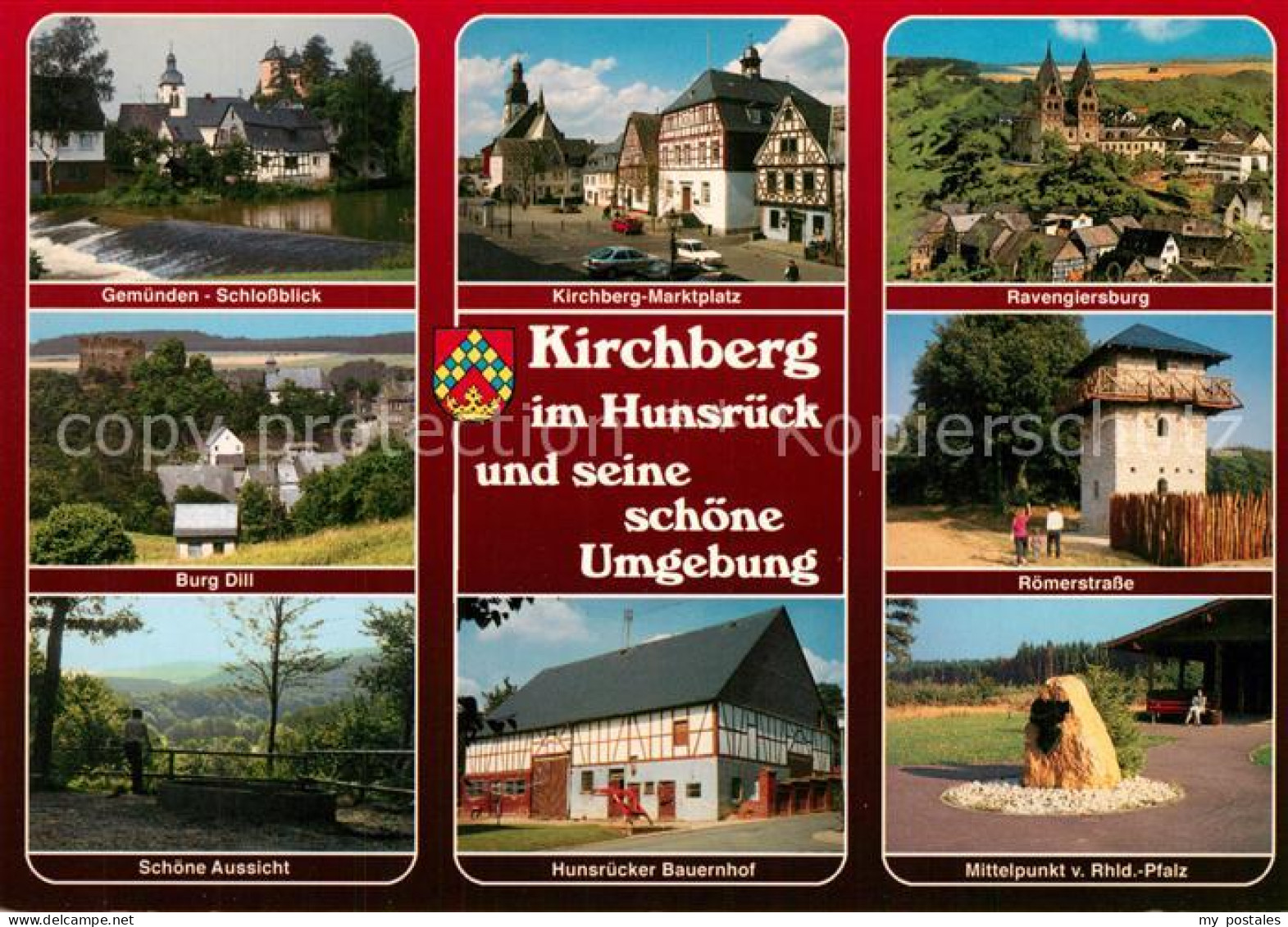 Kirchberg Hunsrueck Gemuenden Schlossblick Kirchberg Marktplatz Ravengiersburg B