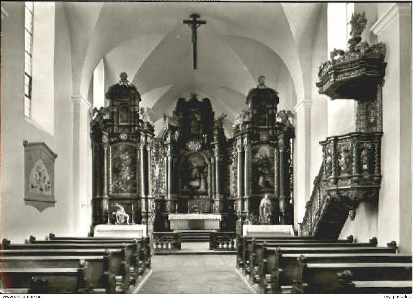 Kirchberg Sulz Neckar Kloster Kirchberg Barockhochaltar x 1966