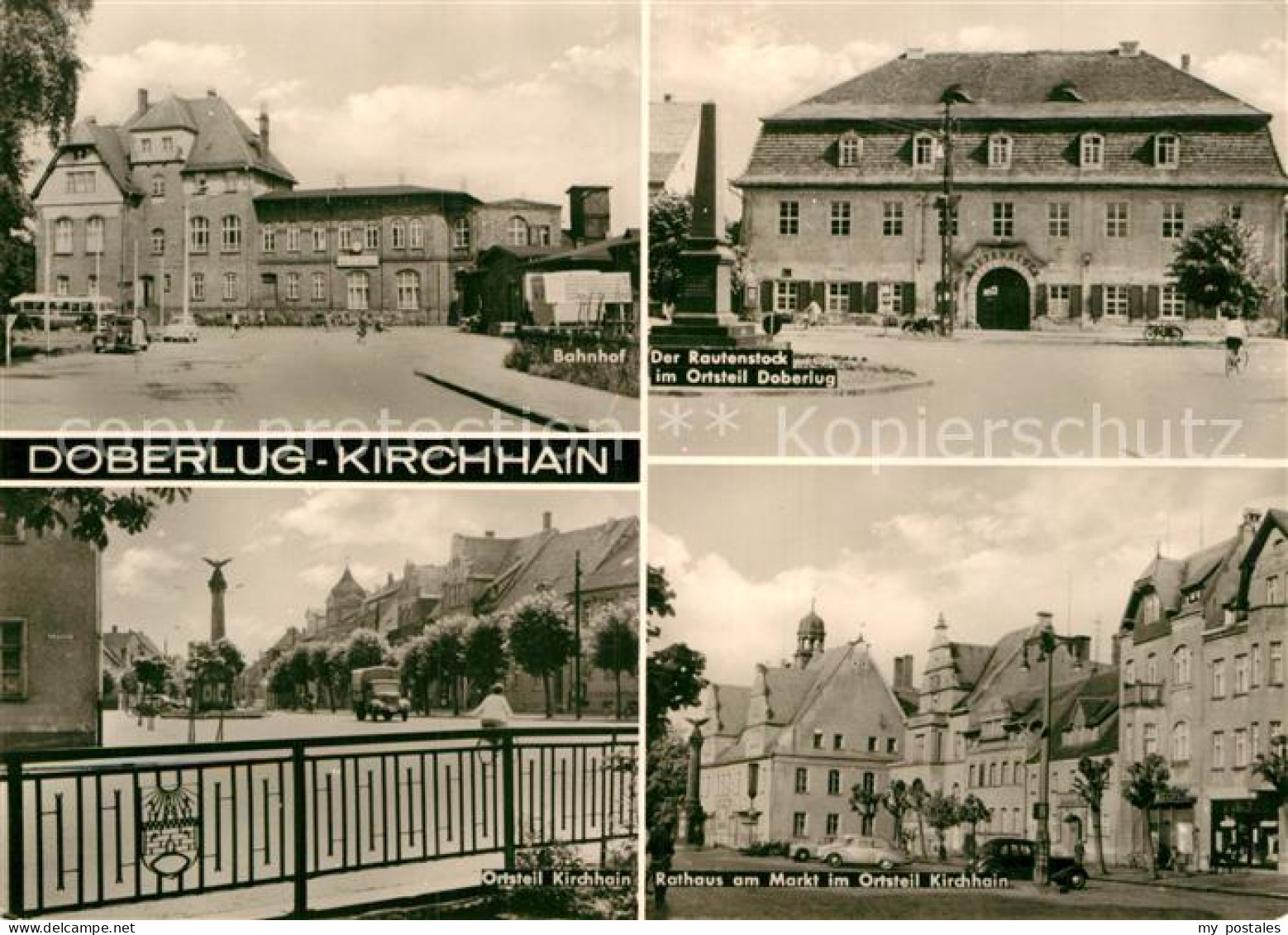 Kirchhain Doberlug-Kirchhain Bahnhof Denkmal Rathaus Markt Rautenstock