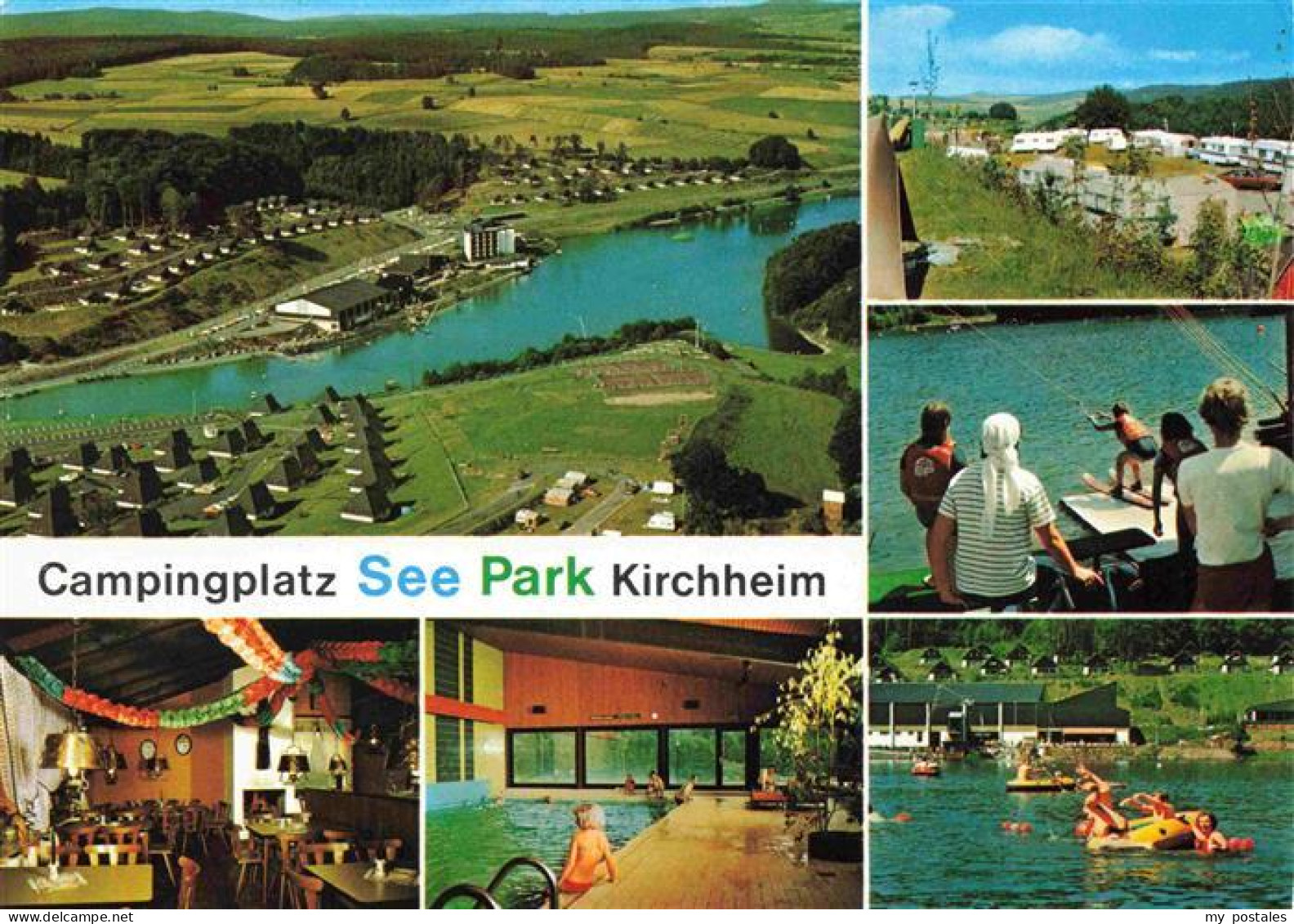 Kirchheim Hessen Campingplatz See Park Kirchheim Fliegeraufnahme Gaststaette Hal