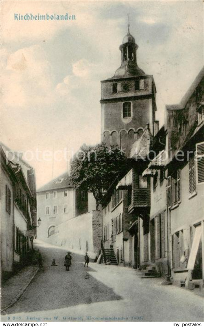 Kirchheimbolanden Dorfstrasse mit Kirche