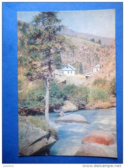 Ak-Suu , mountain river - Nature of Kyrgyzstan - 1969 - Kyrgyzstan USSR - unused