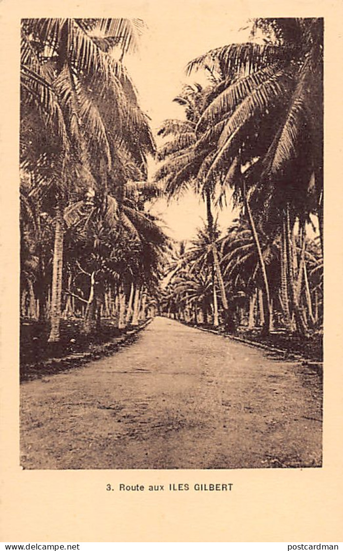 KIRIBATI Gilbert Islands - A road - Publ. F. Chapeau 3