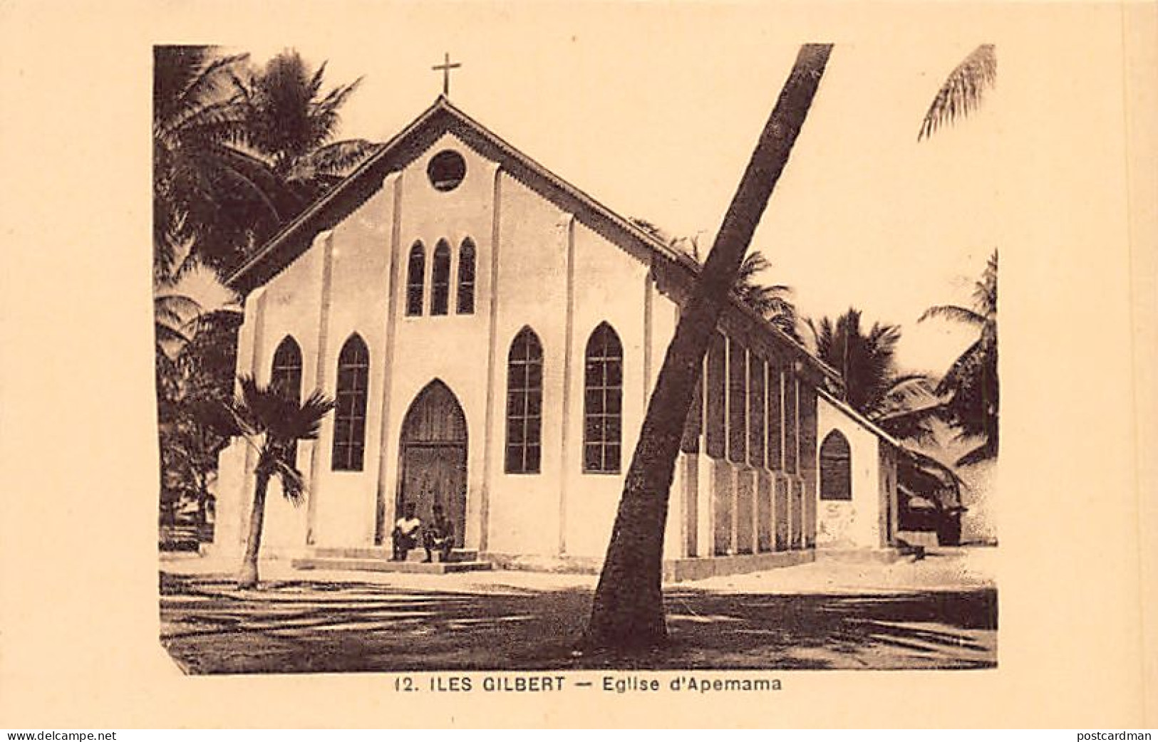 KIRIBATI Gilbert Islands - ABEMAMA - The church - Publ. F. Chapeau 12