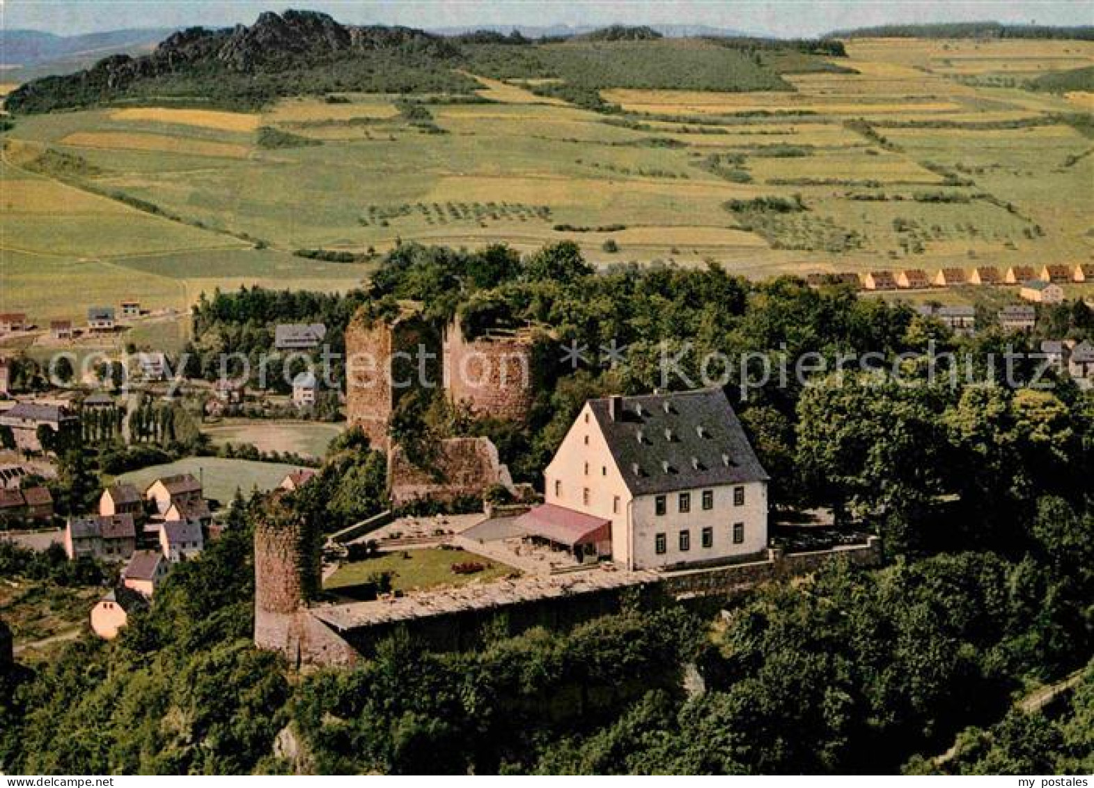 Kirn Nahe Kyrburg Gaststaette Kirn Fliegeraufnahme