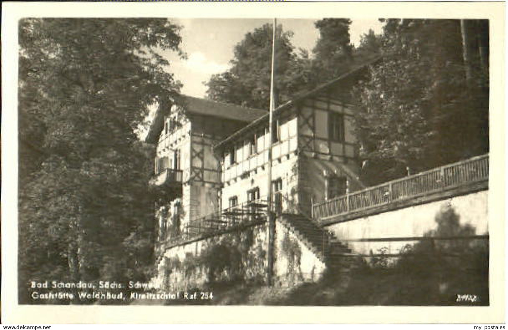 Kirnitzschtal bei Bad Schandau Gaststaette o 1954