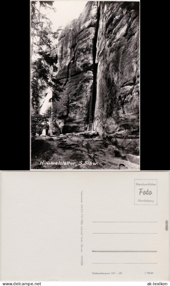 Kirnitzschtal Himmelsleiter, Sächsische  Schweiz Fotokarte  1964