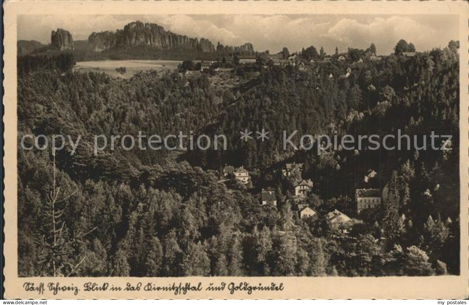 Kirnitzschtal Kirnitzschgrund Ostrau Falkenstein Hoher Torstein und Schrammstein