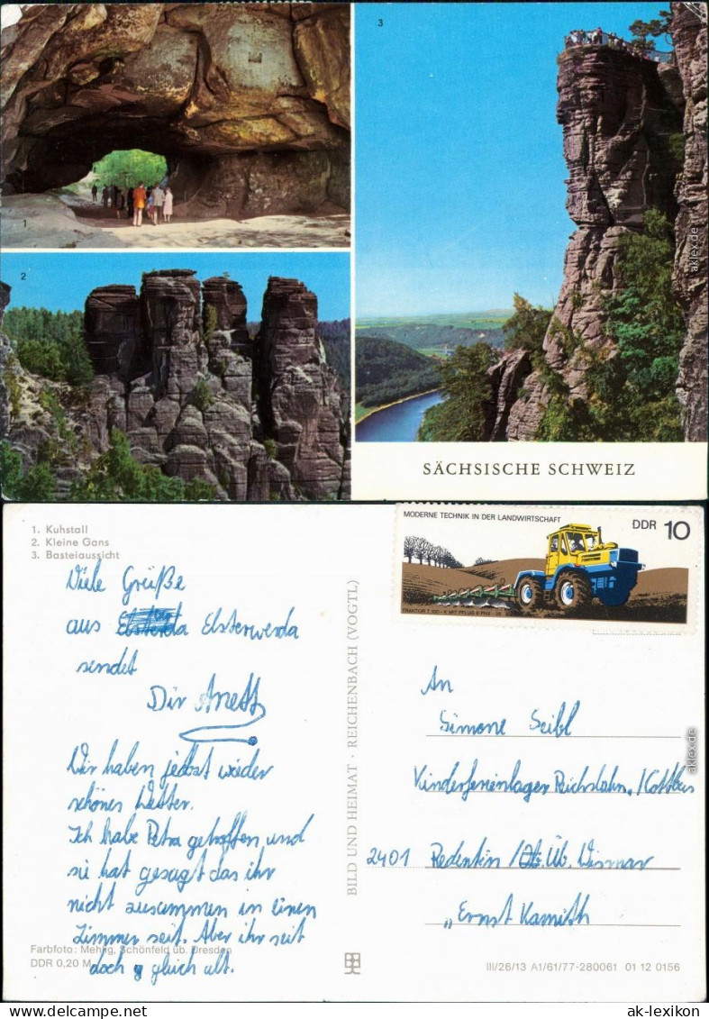 Kirnitzschtal Kuhstall Kleine Gans  Basteiaussicht g1977