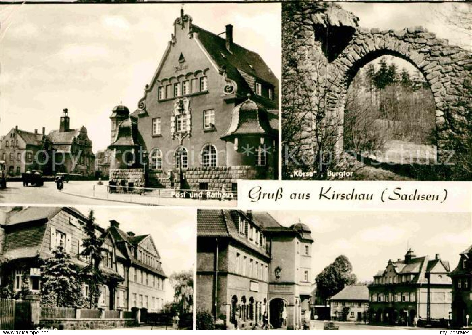 Kirschau Koerse Burgtor Post Rathaus Schule
