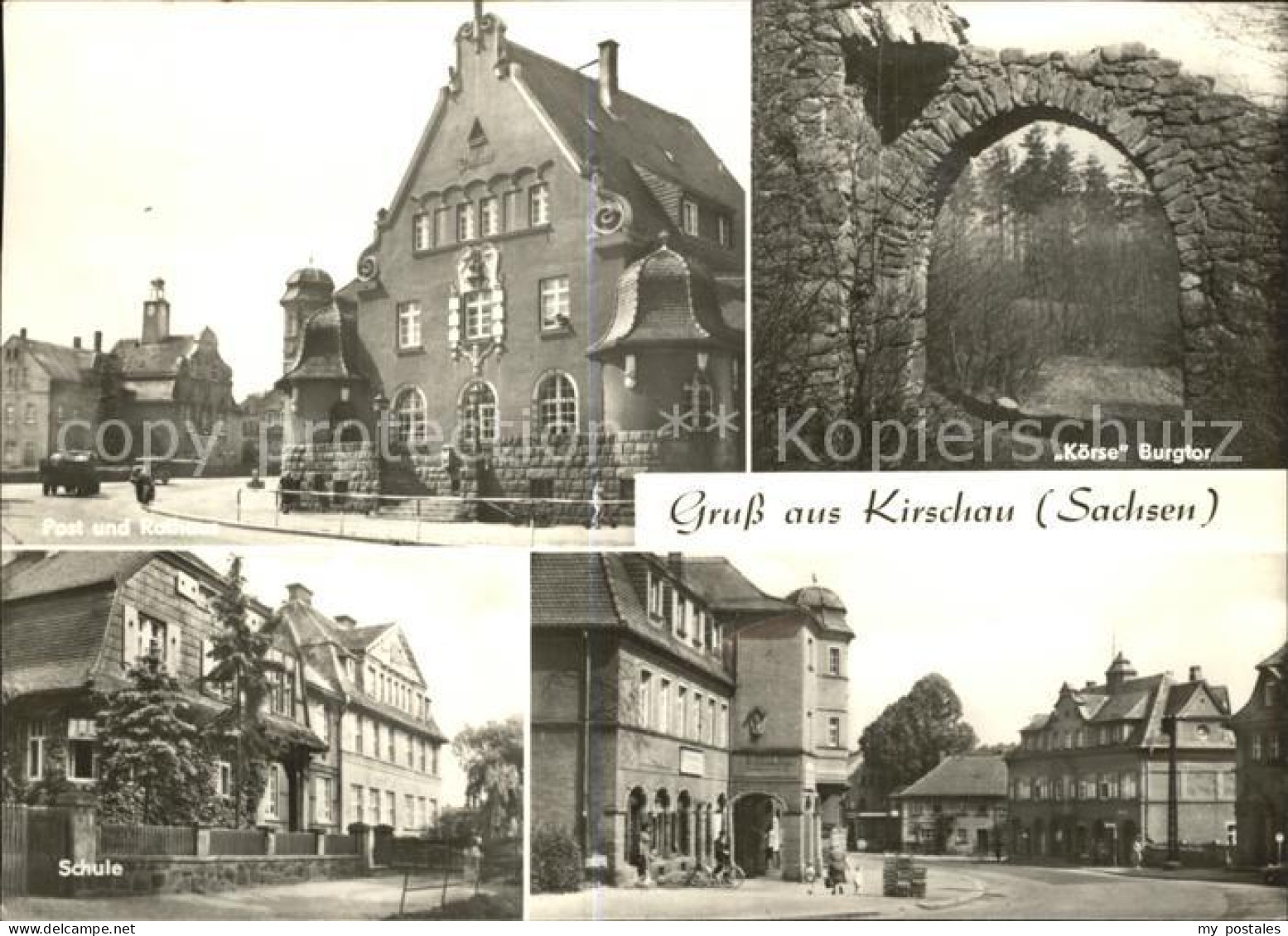 Kirschau Koerse Burgtor Post Rathaus Schule