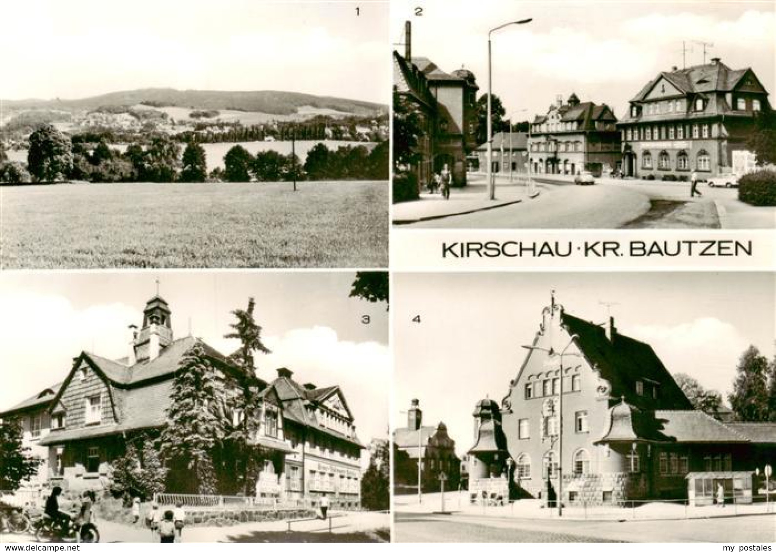 Kirschau Sachsen Panorama Postplatz Ernst Thaelmann Schule Postamt