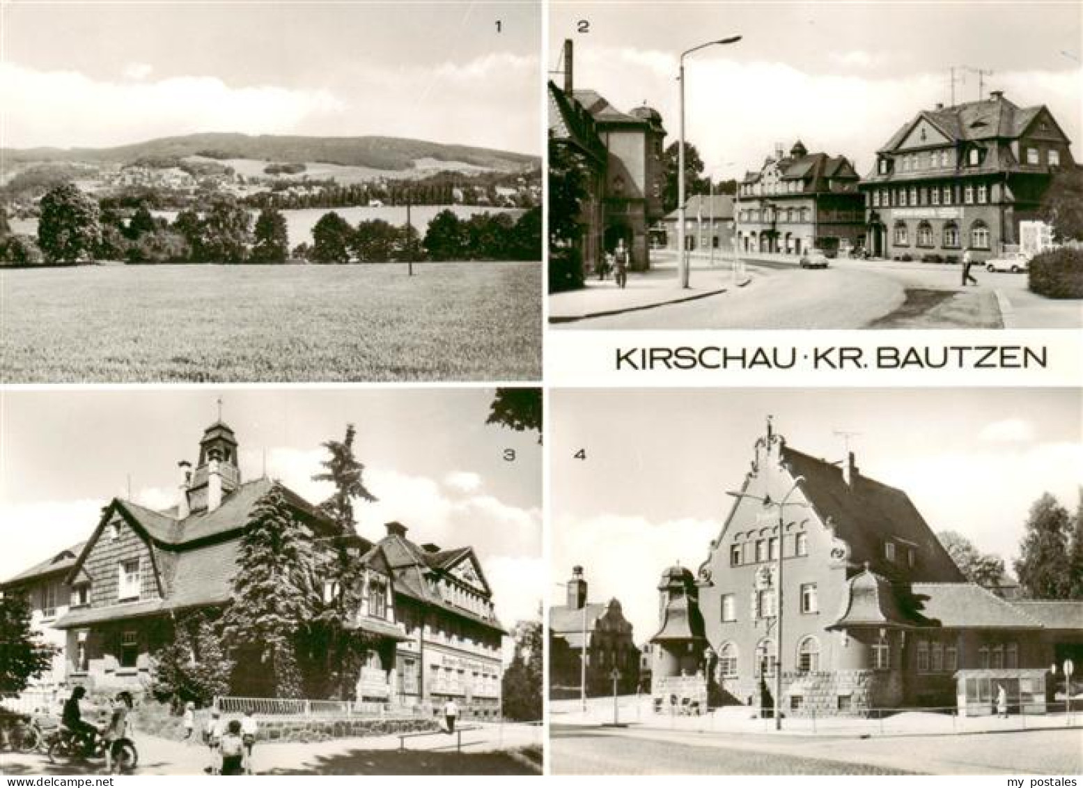 Kirschau Sachsen Panorama Rastplatz Ernst Thaelmann Schule Postamt