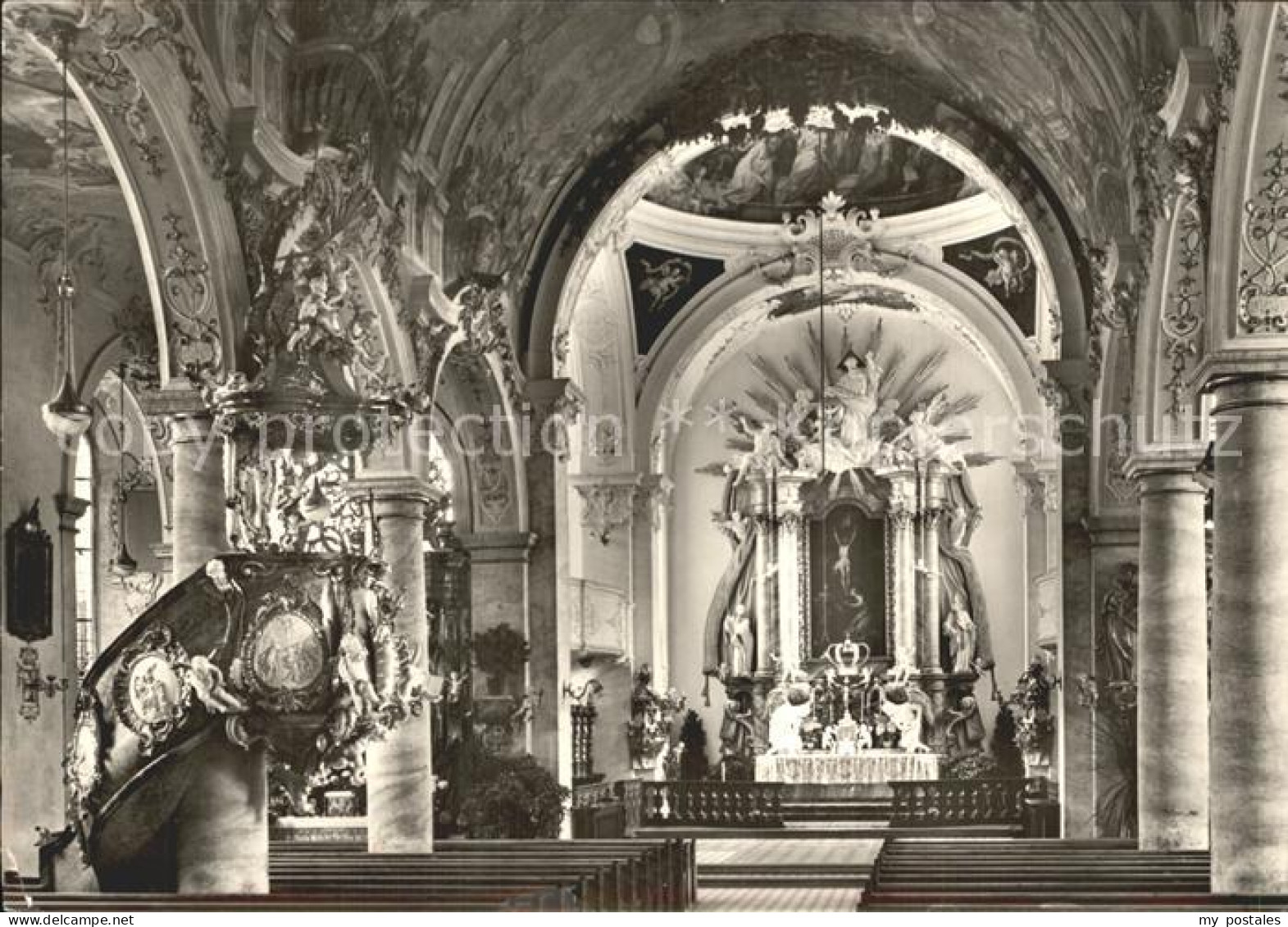 Kisslegg Kath Kirche Kanzel Altar