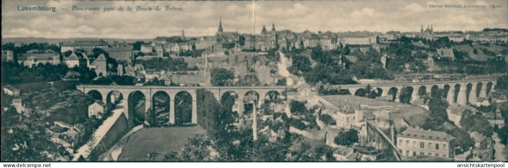 Klapp CPA Luxemburg Stadt, Panorama, Viadukt