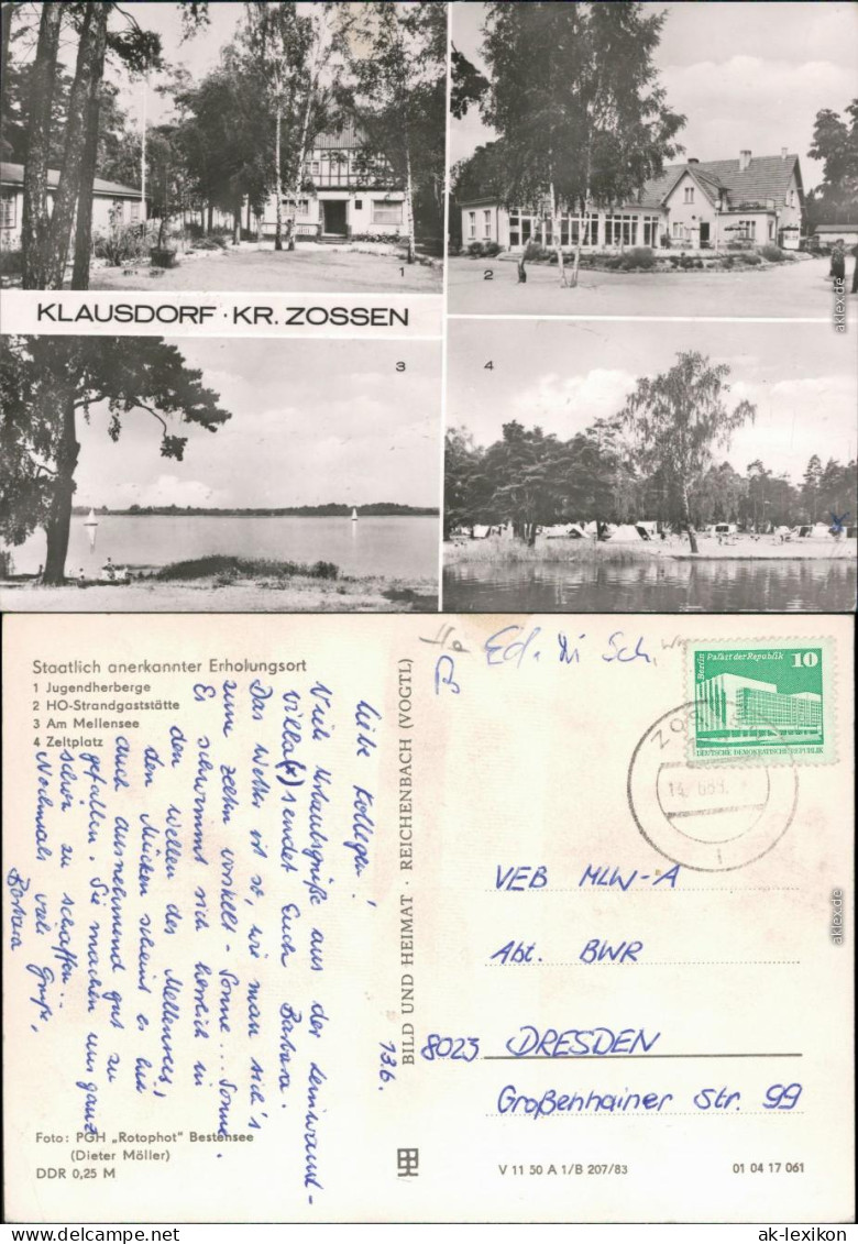 Klausdorf-Am Mellensee Jugendherberge, HO-Strandgaststätte  Zeltplatz 1983