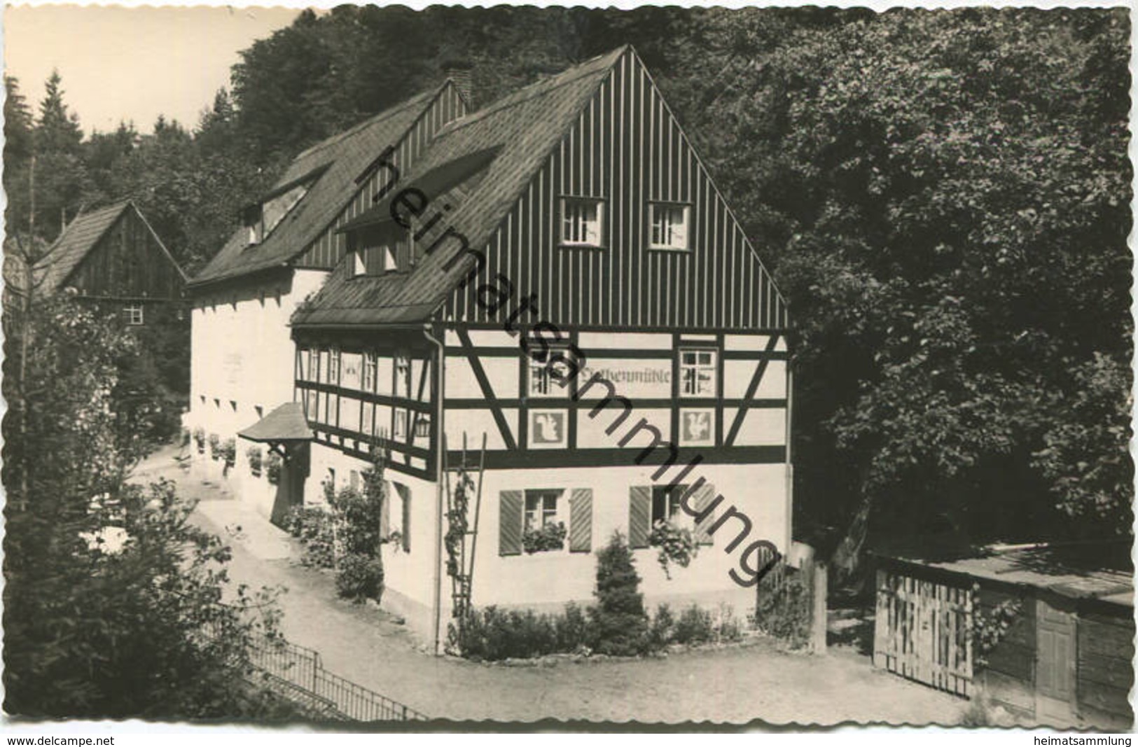 Kleinhennersdorf - Liethenmühle - Foto-AK 60er Jahre - Verlag Dr. A. Weyhmann Königstein - Rückseite beschrieben