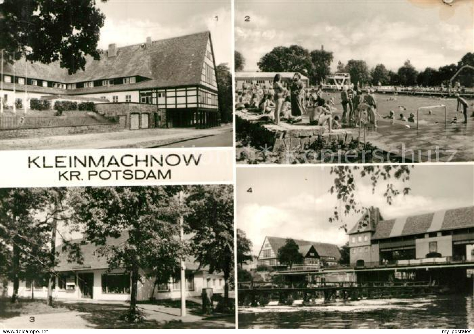 Kleinmachnow Betriebsberufsschule fuer Wasserbau Freibad Kiebitzberge Terrassenr