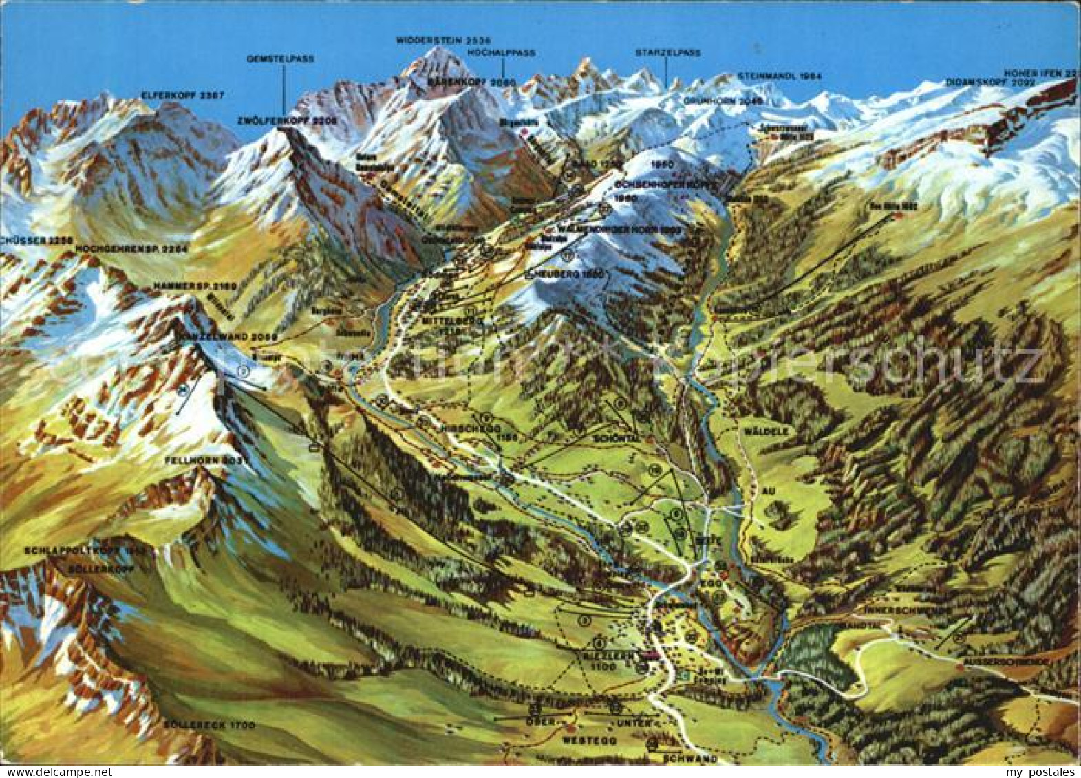 Kleinwalsertal Panoramakarte