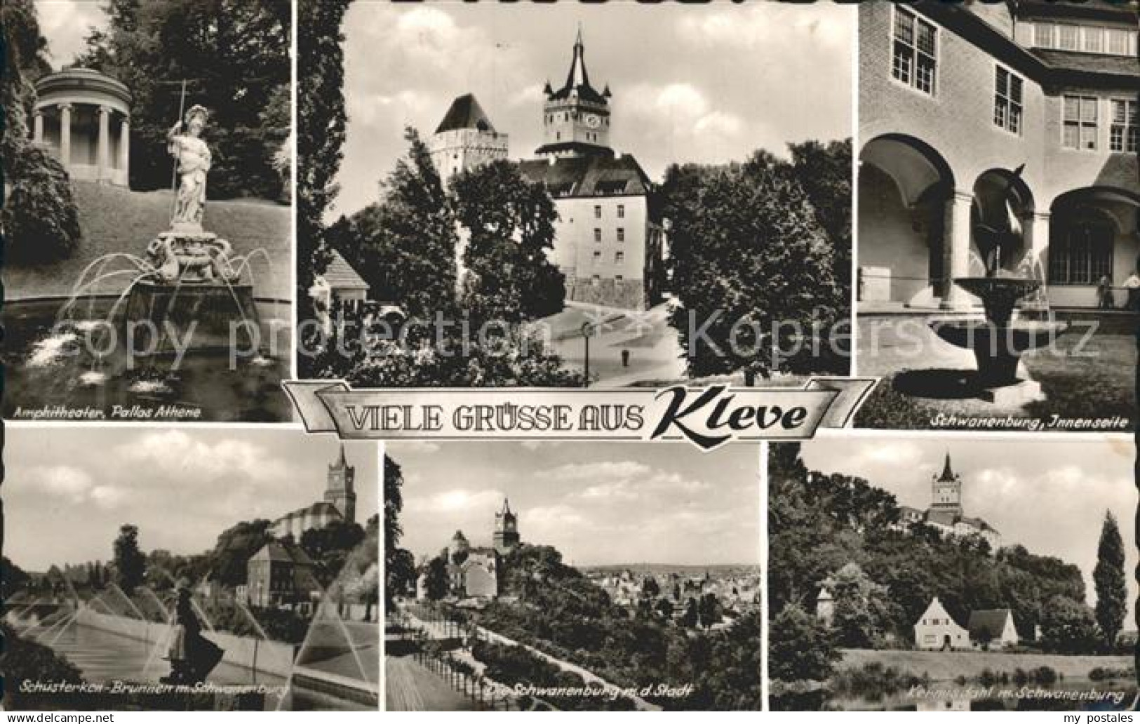 Kleve Amphitheater Pallas Athene Schwanenburg Innenseite Schuesterken Brunnen St