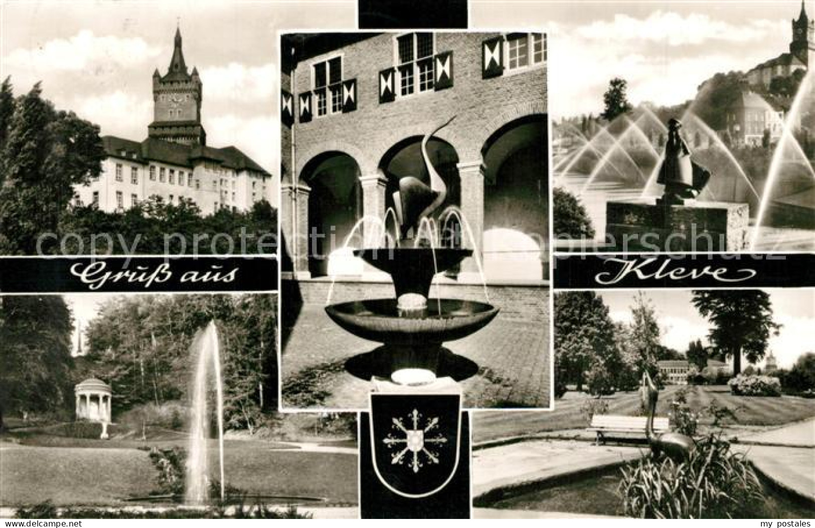 Kleve Schloss Brunnen Park