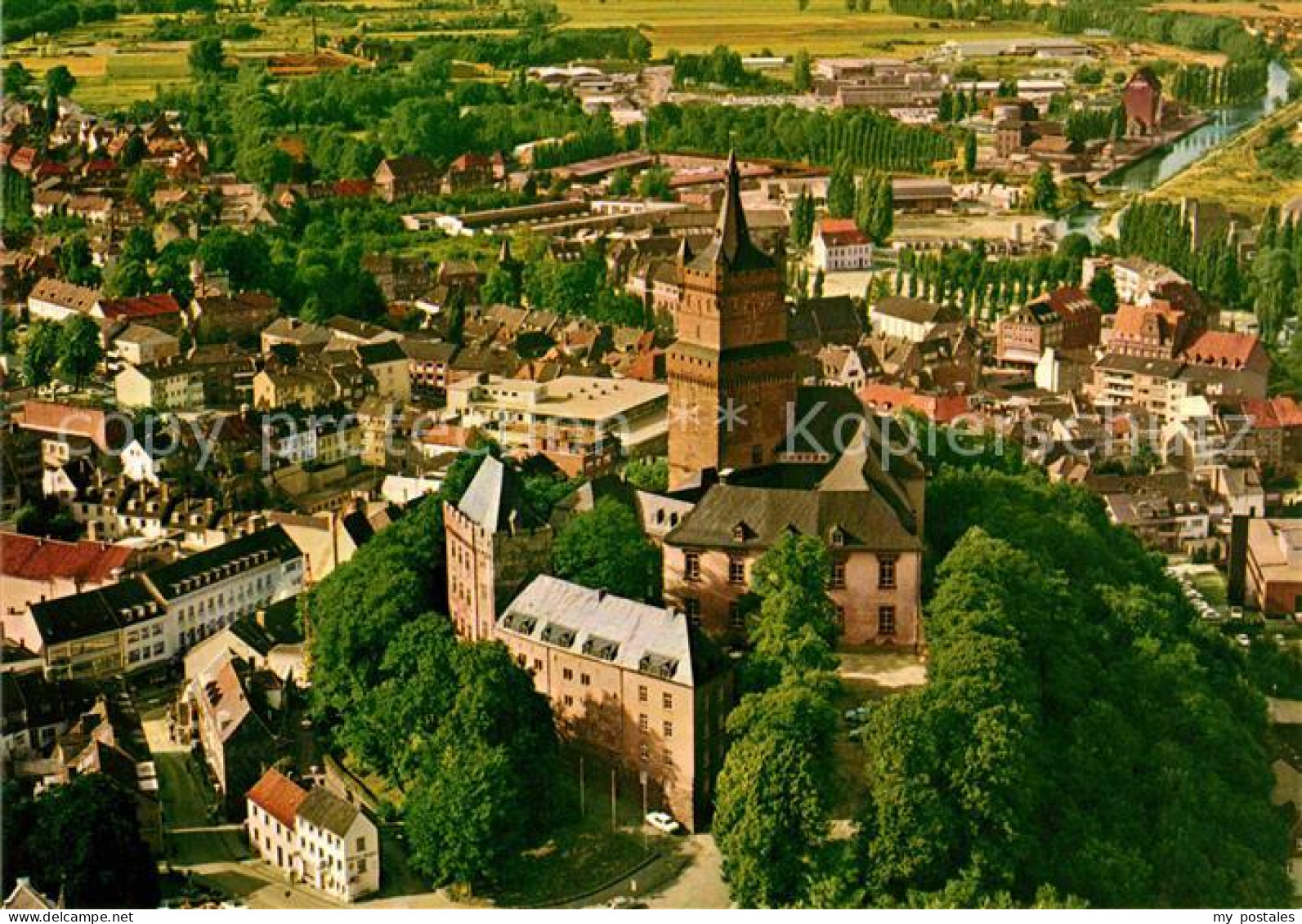 Kleve Schwanenburg Fliegeraufnahme