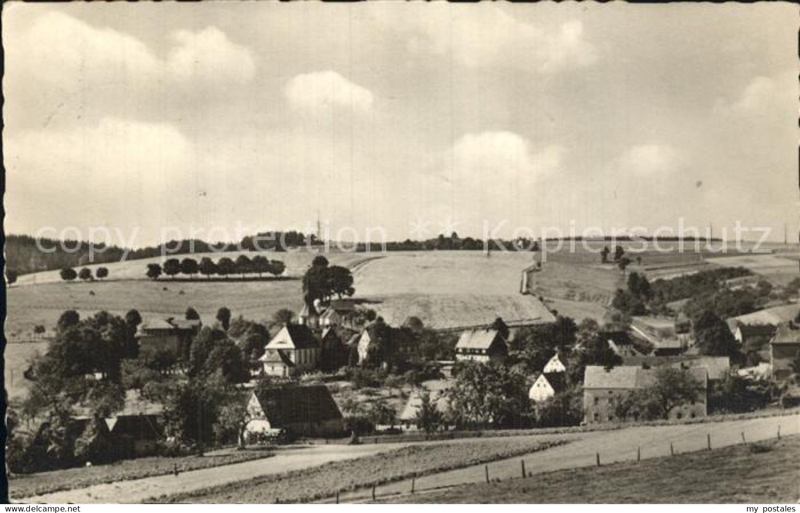 Klingenberg Sachsen Blick auf das Dorf