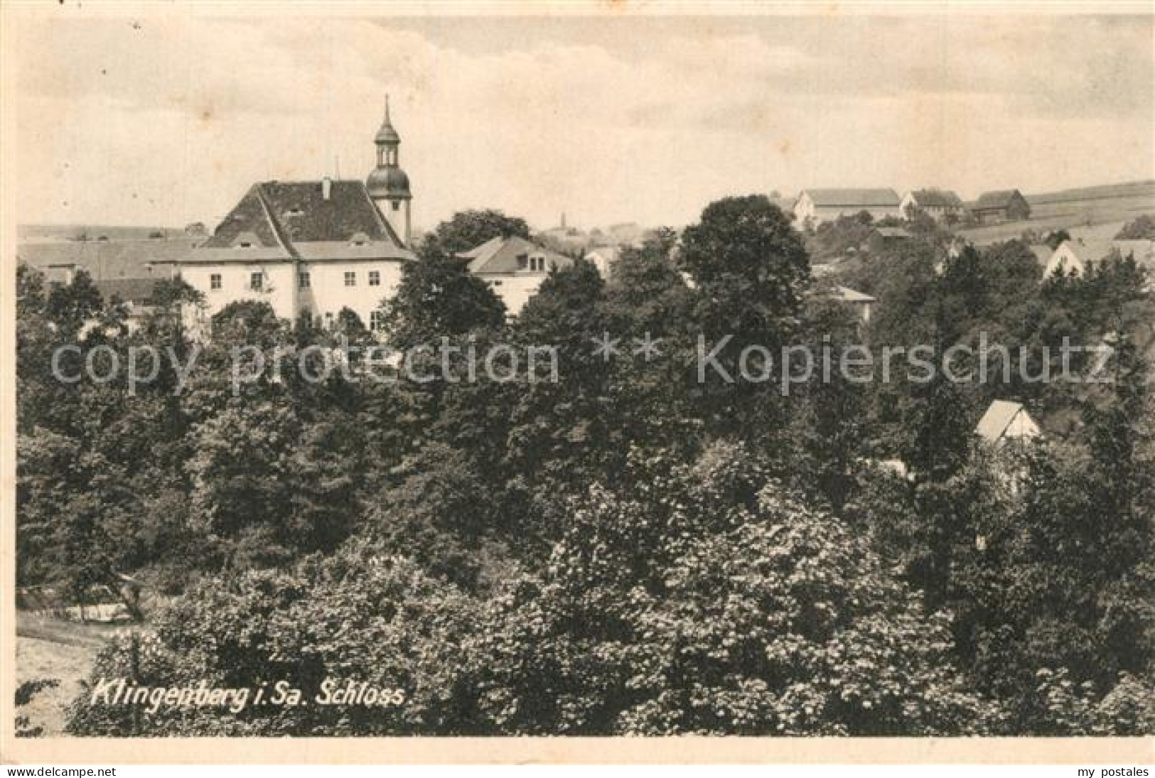 Klingenberg Sachsen Blick zum Schloss